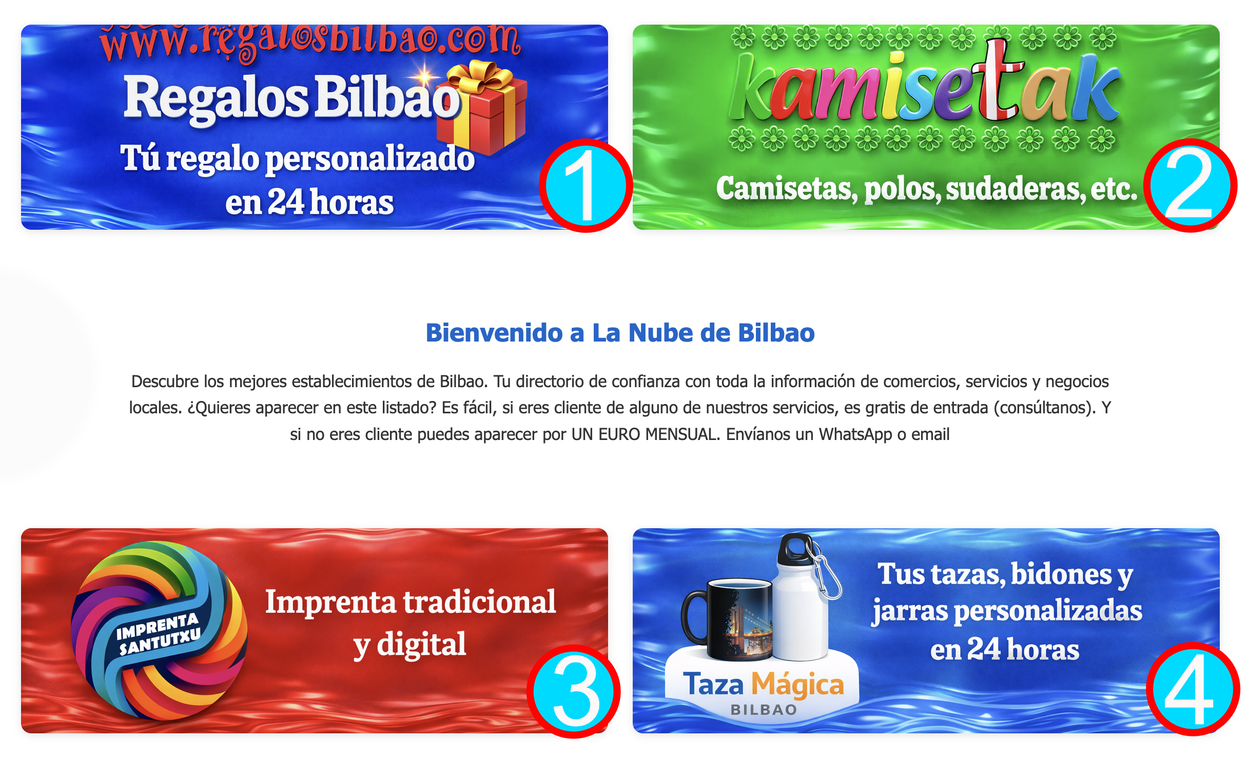 BANNER PUBLICITARIO en La NUBE de BILBAO (trimestral)